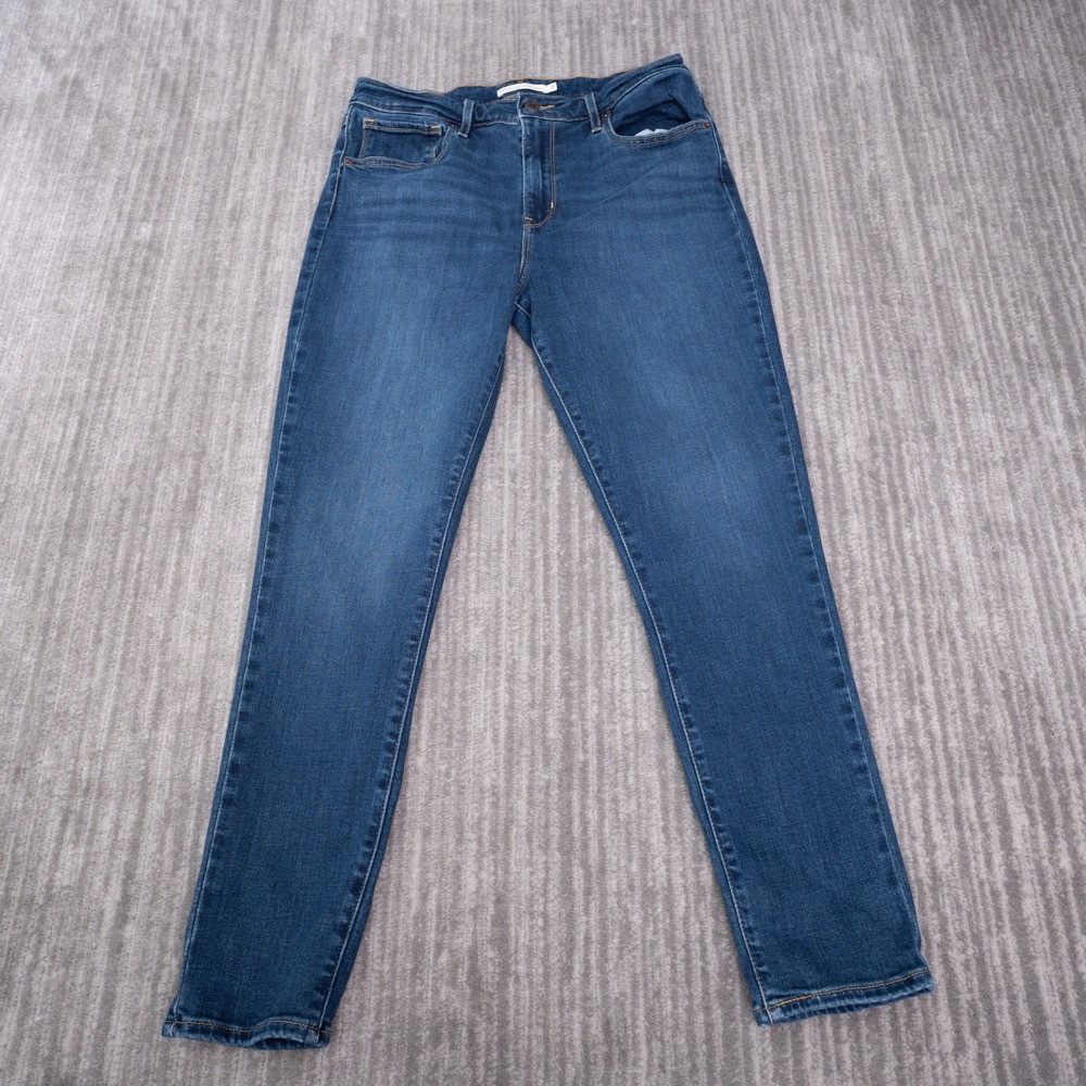 Levis 721 Skinny Ankle Jeans Womens 31 Blue Excellent High Rise Stretch Denim